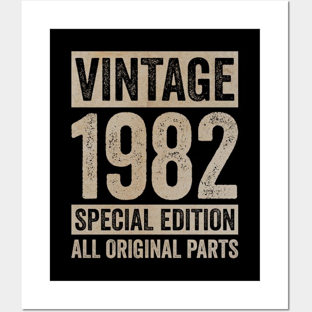 40th Birthday - Vintage 1982 Special Edition Wall Art by Genie Designs